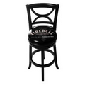 Premium Black Wood Bar Stool with Back